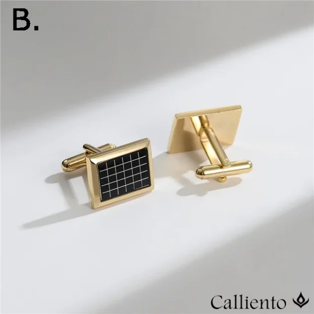 Acrylic Cufflinks Square set in Copper. Silver or Gold Plate