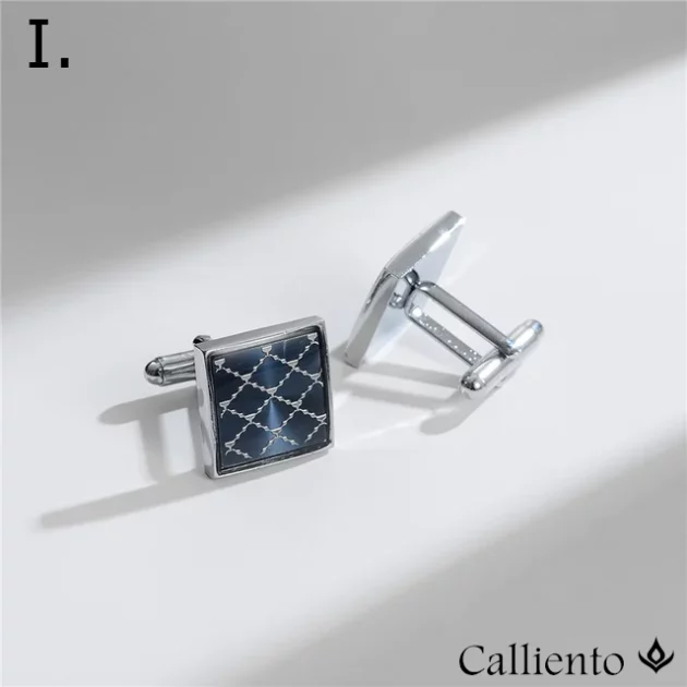 Acrylic Cufflinks Square set in Copper. Silver or Gold Plate