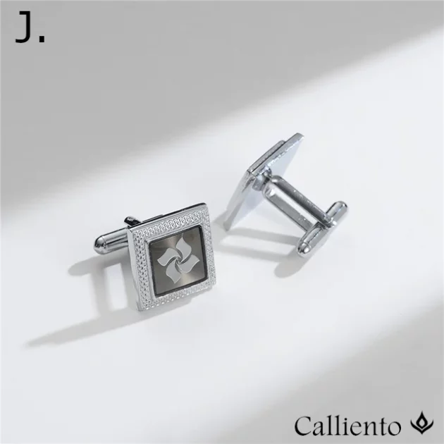 Acrylic Cufflinks Square set in Copper. Silver or Gold Plate