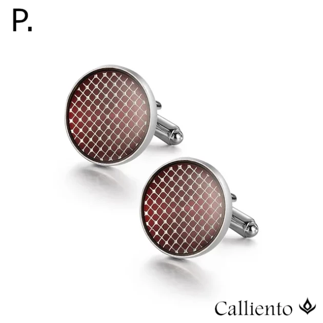 Acrylic Cufflinks Square set in Copper. Silver or Gold Plate