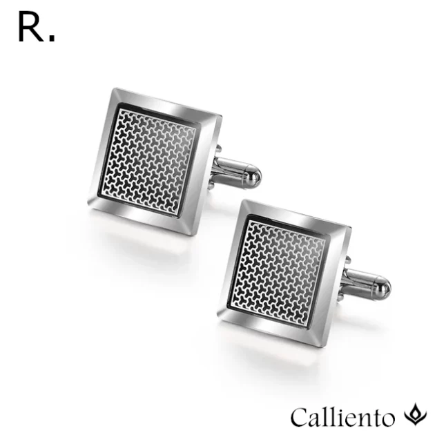 Acrylic Cufflinks Square set in Copper. Silver or Gold Plate