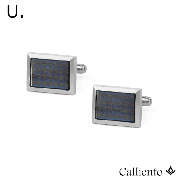 Acrylic Cufflinks Square set in Copper. Silver or Gold Plate