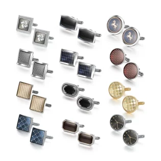 Acrylic Cufflinks Square set in Copper. Silver or Gold color