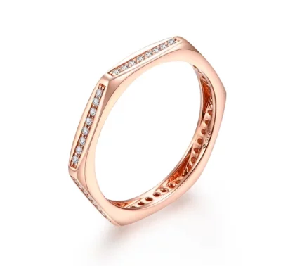 Moissanite Ring Enchanting Constellation in Pure Gold