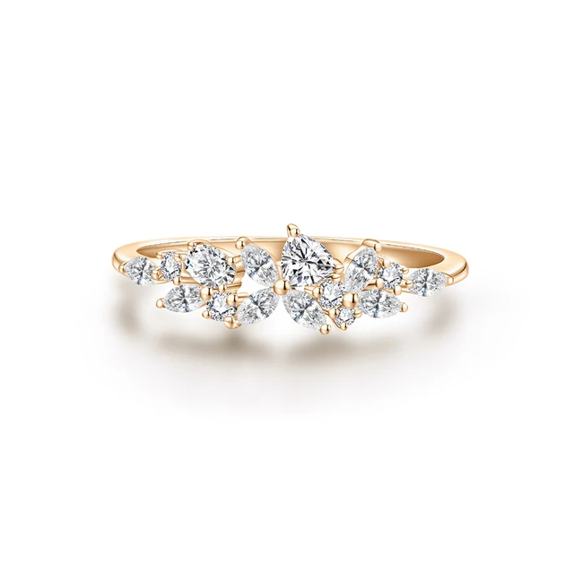 Enchanting-Moissanite-Constellation-Ring-in-Pure-Gold Enchanting Moissanite Constellation Ring in Pure Gold