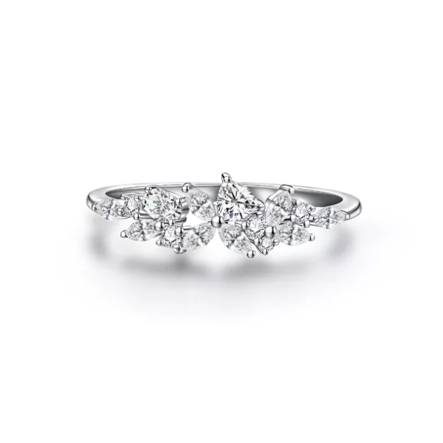 Enchanting Moissanite Constellation Ring in Pure Gold
