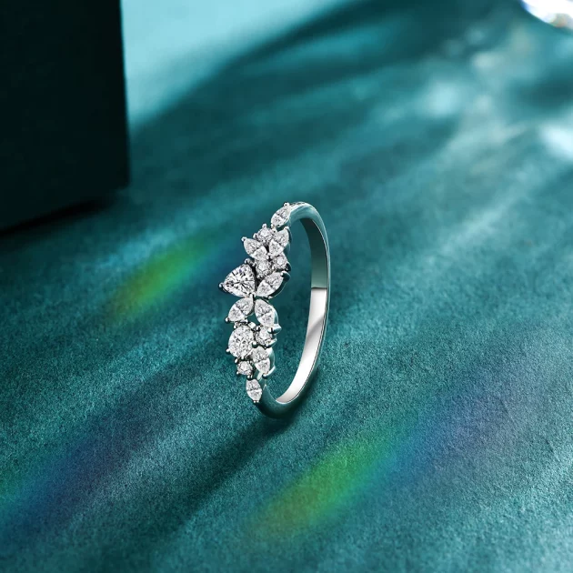 Enchanting Moissanite Constellation Ring in Pure Gold